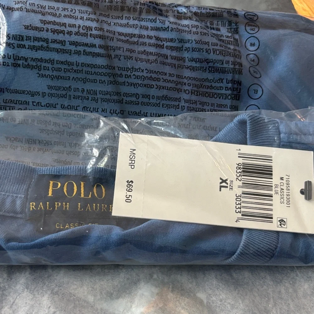 NWT Polo Ralph Lauren Blue T shirt short sleeve XL